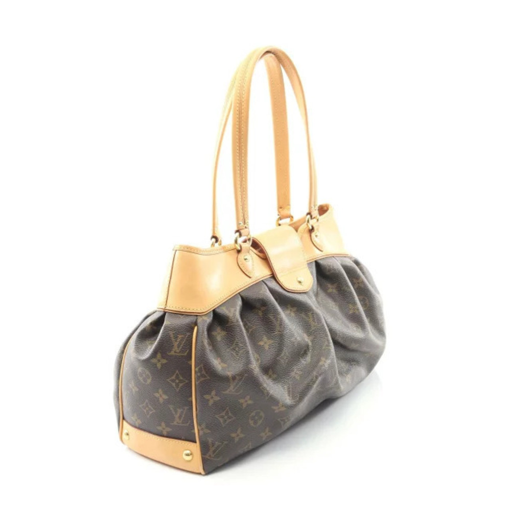 Louis Vuitton Leather Boetie Brown Bag Canvas Monogram Shoulder